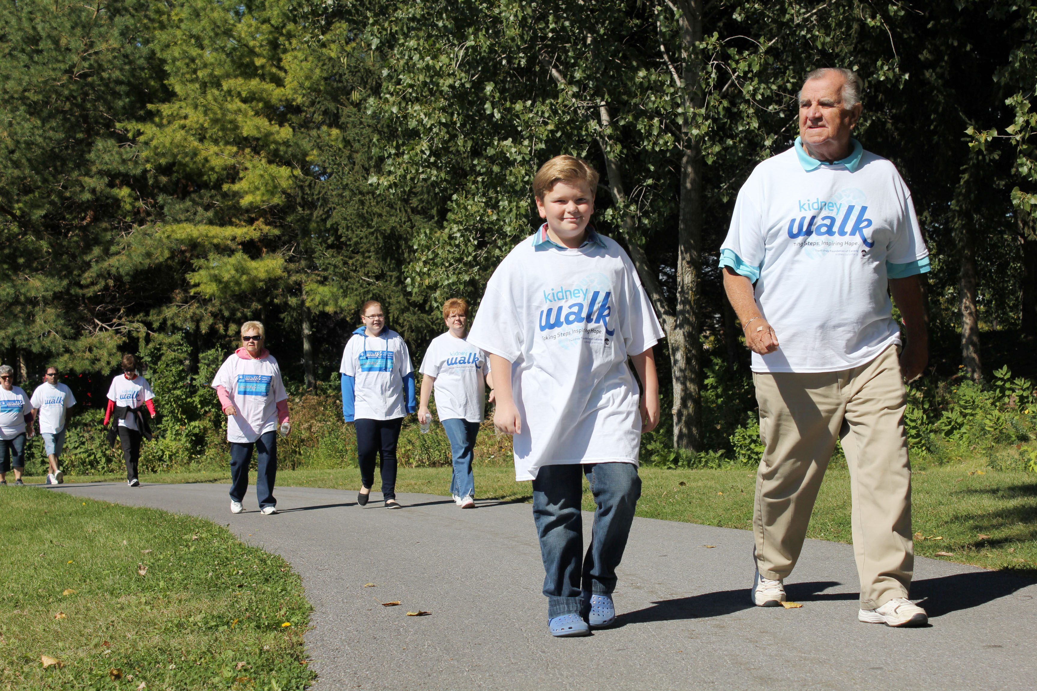 Dialysis patient marches with family at Kidney Walk