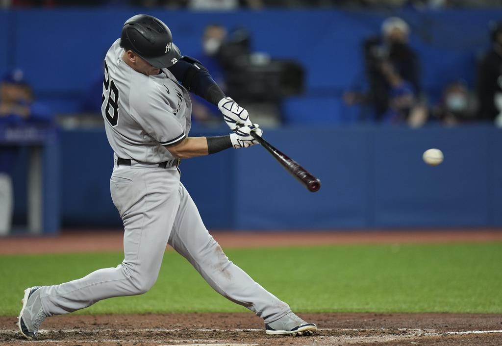 All Rise! Judge drives in three runs as Yankees dump Jays 9-1 for 11th win in a row