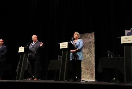 Ontario party leaders square off at first debate of election campaign