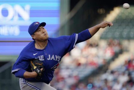 Blue Jays LHP Ryu leaves after 4 innings with sore forearm