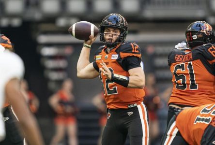 Lions’ Canadian QB Rourke named CFL top performer for second time in three weeks