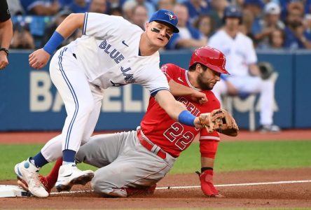 Angels snap slump by thumping tired Blue Jays 12-0