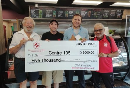 Kinsmen donate $5,000 to Centre105