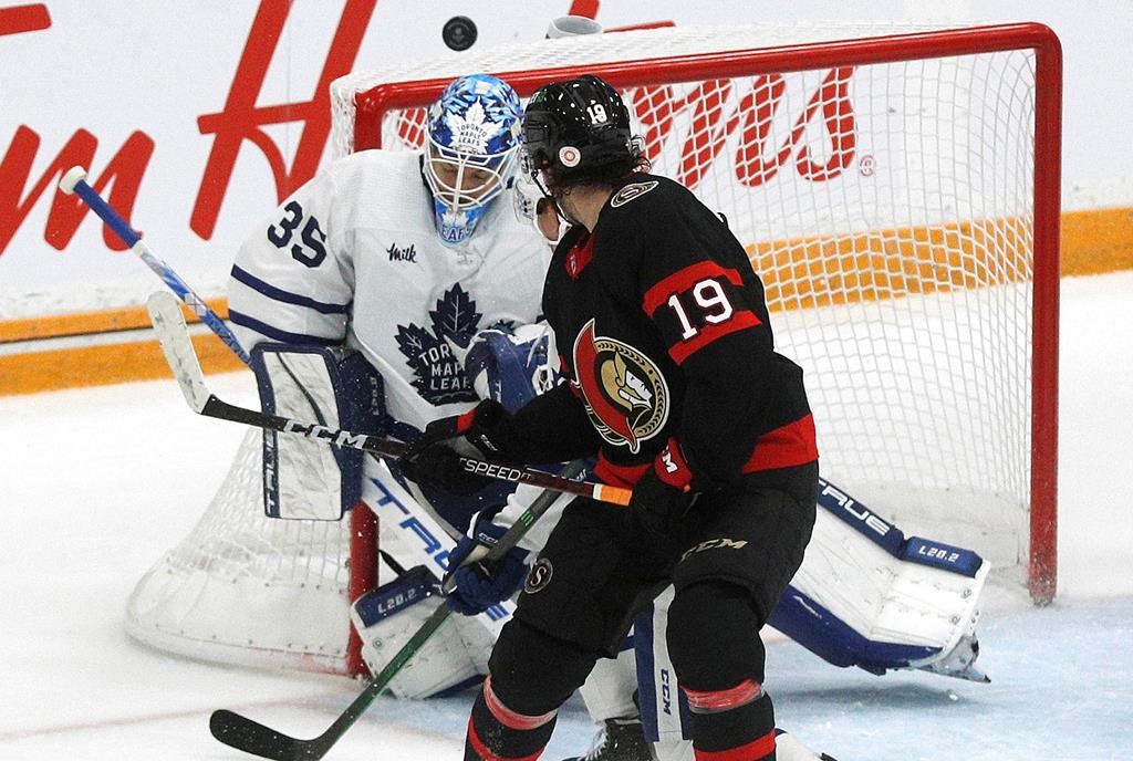 Robertson scores twice to lead Maple Leafs to 6-3 victory over Senators