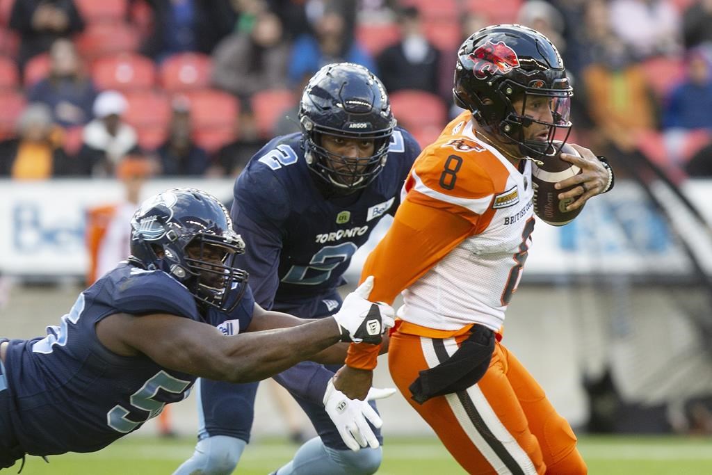 Bethel-Thompson’s late touchdown pass earns Argos home win over Lions