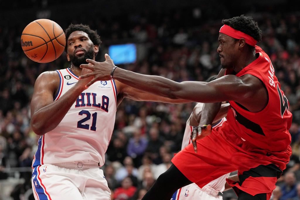 Siakam has 20 points, 13 assists and Raptors beat struggling 76ers 119-109