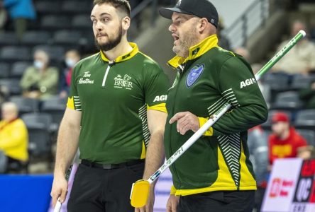 Northern Ontario’s Tanner Horgan books playoff ticket at Tim Hortons Brier