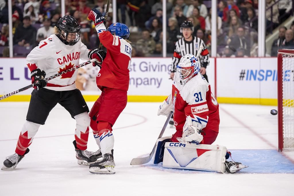 Poulin scores milestone goal, Canada beats Czechia 5-1