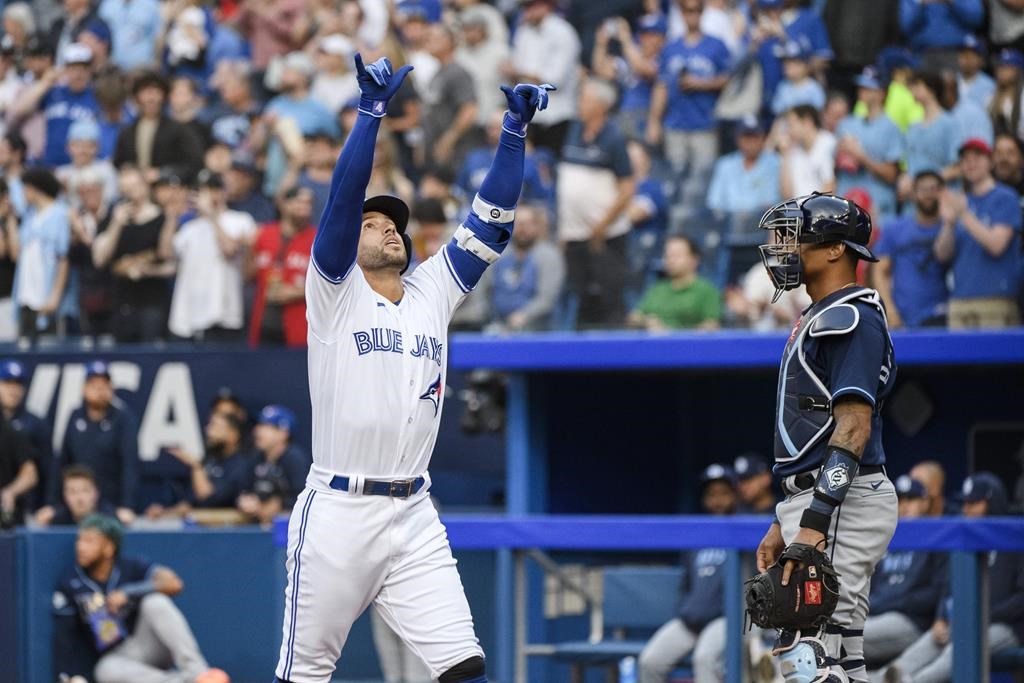 Bichette has five hits as Jays end Rays’ 13-game win streak with 6-3 victory