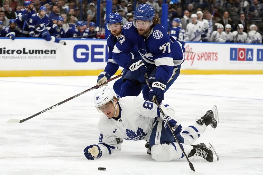 Tampa defenceman Victor Hedman misses Game 2 against Leafs with undisclosed injury