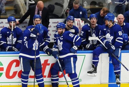 Leafs’ Rielly denied game-tying goal after review deems play was whistled dead