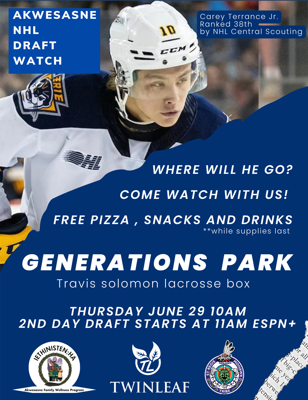 Akwesasne NHL Draft Watch Party