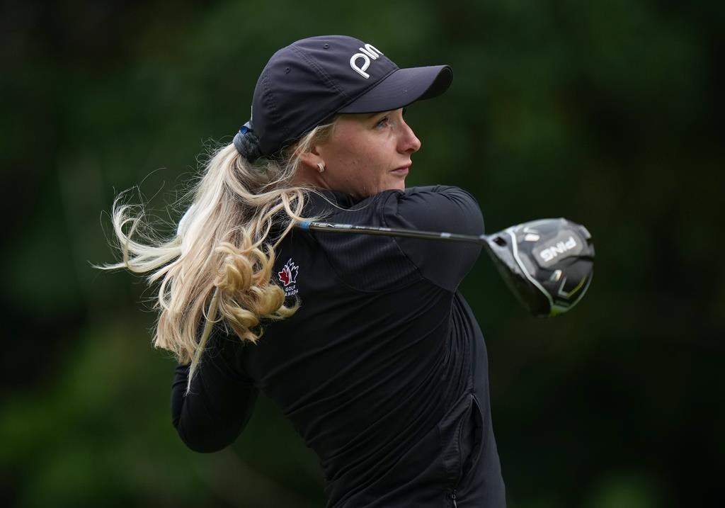 Ellie and Maddie Szeryk of London, Ont., paired together at CPKC Women’s Open