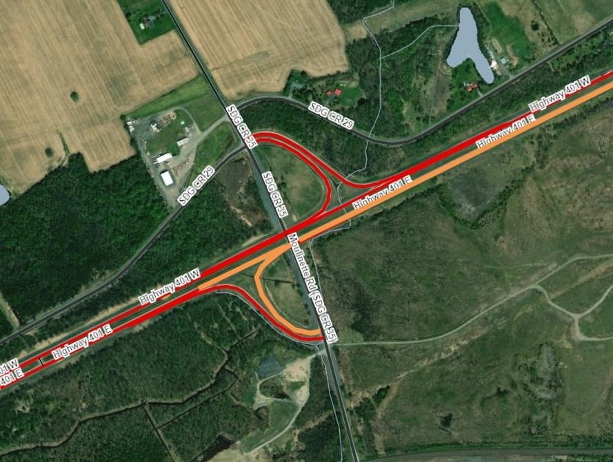 401 Eastbound Closure