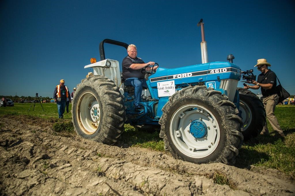 Doug Ford gets polite welcome at plowing match but Greenbelt anger simmers