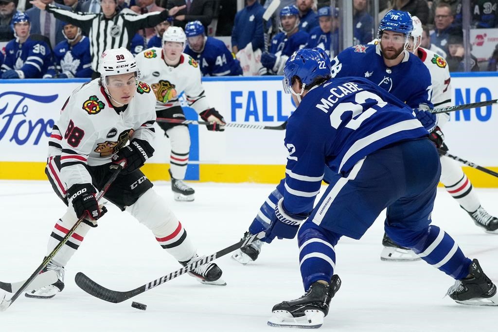 Chicago Blackhawks down Maple Leafs 4-1 in Connor Bedard’s Toronto debut