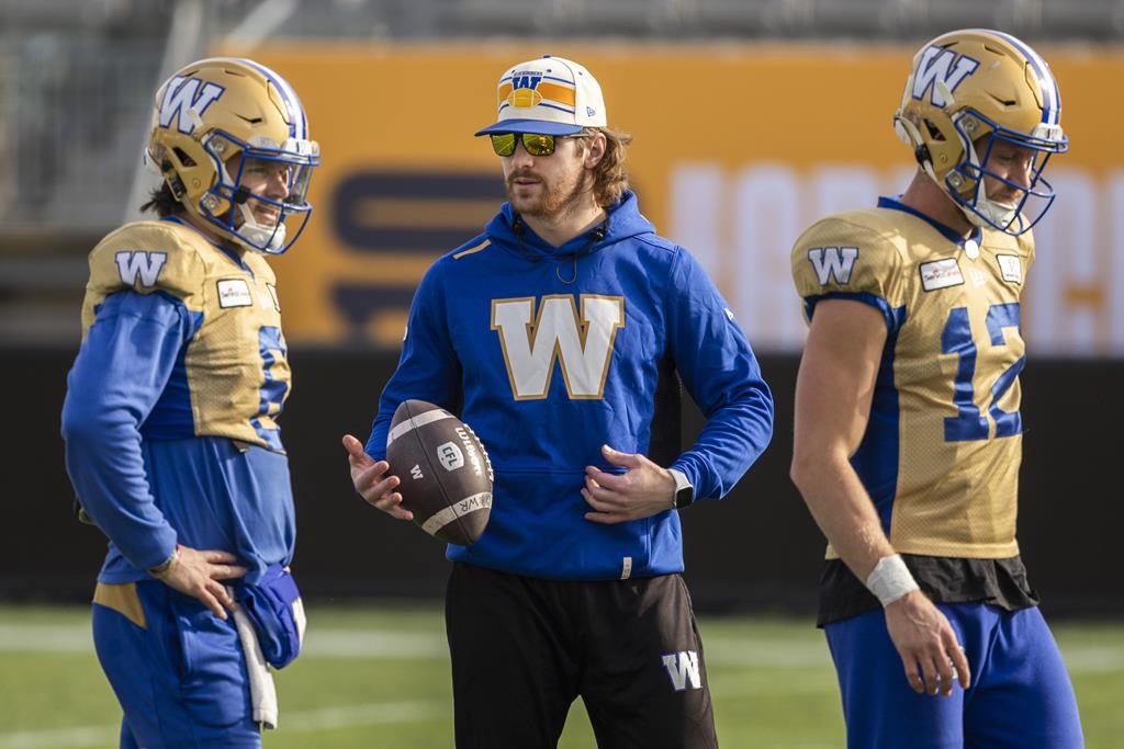 Blue Bombers quiet on status of Dalton Schoen and Adam Bighill ahead of Grey Cup