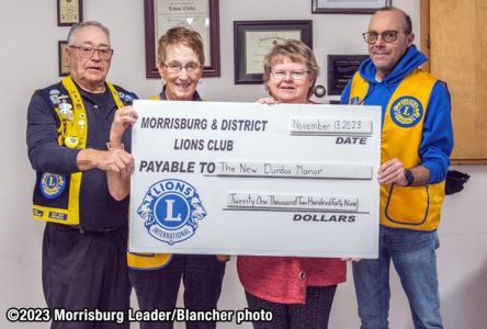  Double Donation from Morrisburg & District Lions Club