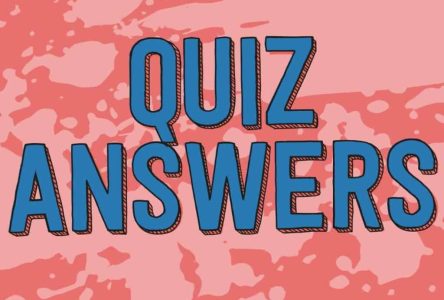 QUIZ ANSWERS