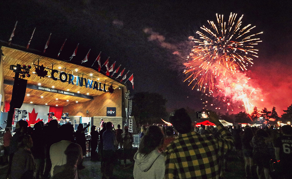 Spectacular Fireworks and Kim Mitchell Rock Cornwall’s Canada Day