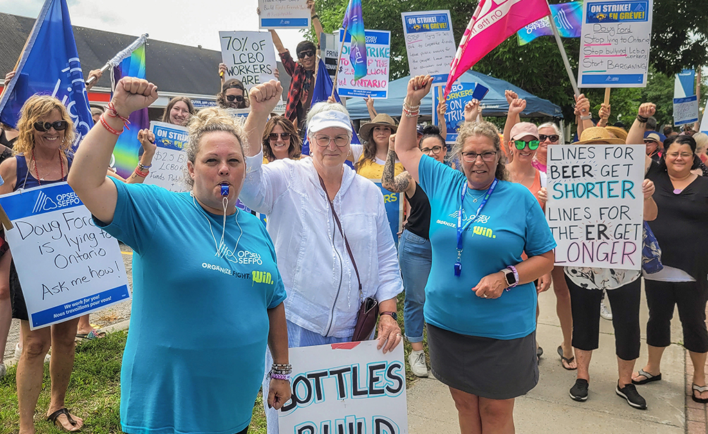 LCBO Strike Enters Second Week with Rally at MPP Nolan Quinn’s Office