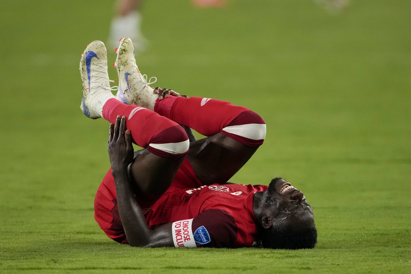 Alphonso Davies leg X-ray negative, Canada coach Marsch says his status for Saturday unclear