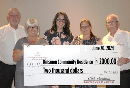 Kin donates to the Kinsmen Community Residence