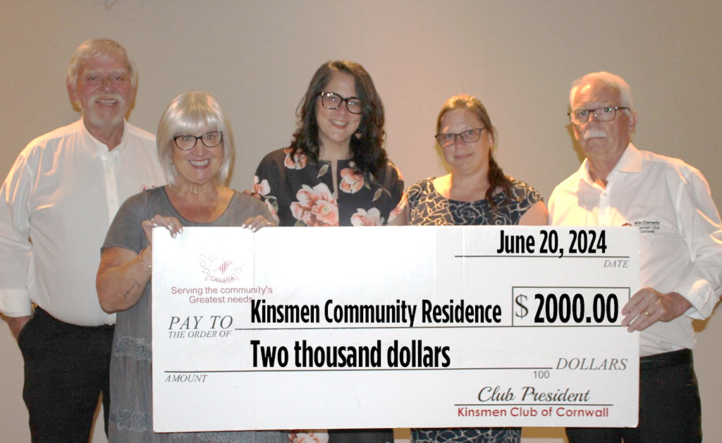 Kin donates to the Kinsmen Community Residence