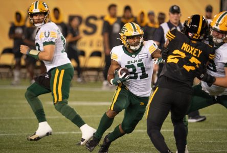 Rankin rushes for three touchdowns to power Elks to 47-22 road win over Ticats