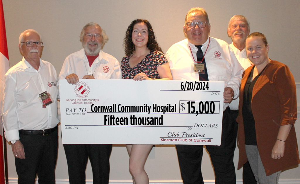 Kin donates to Cornwall Community Hospital