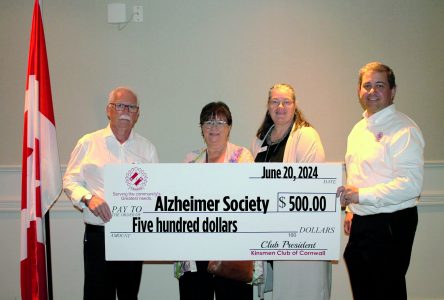 Kin donates to the Alzheimer Society Cornwall and District