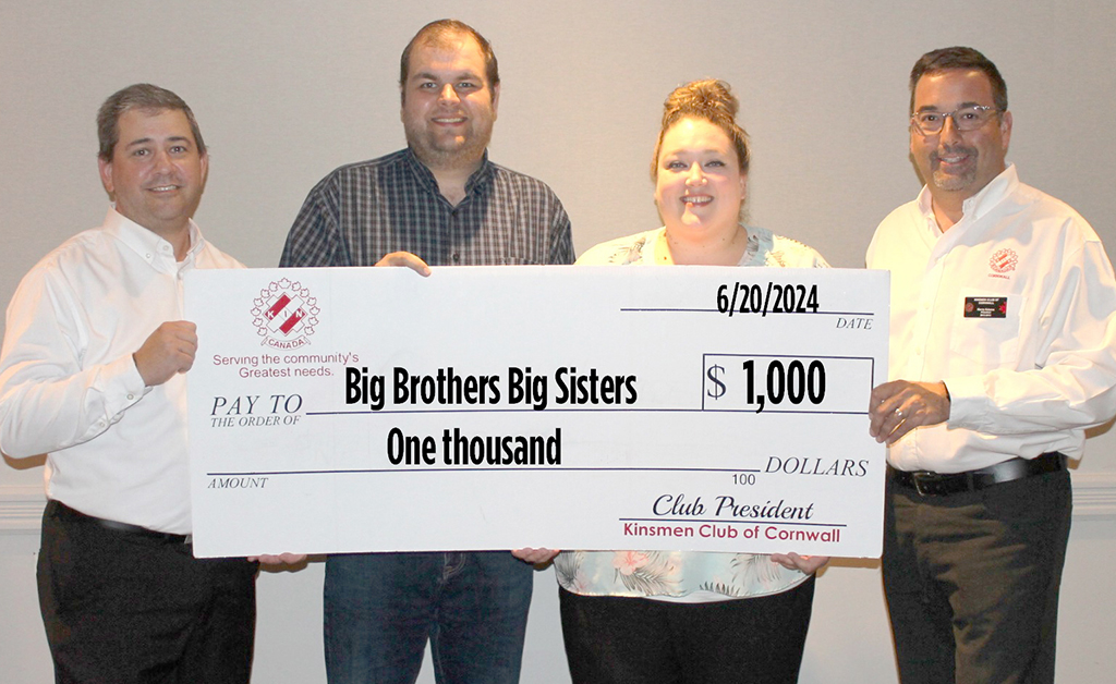 Kin donates to Big Brothers Big Sisers