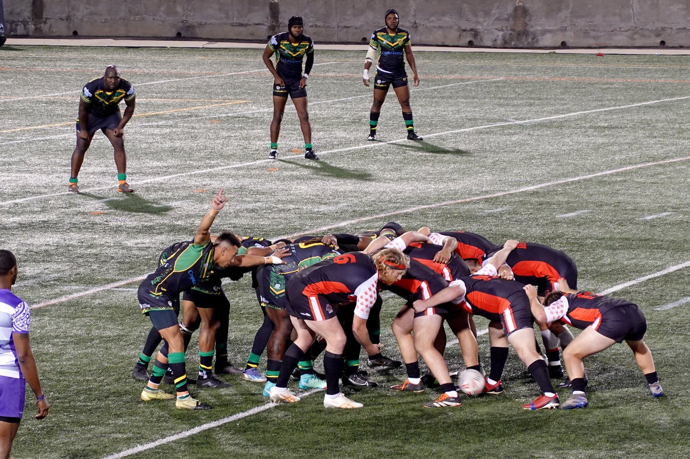 Members of the Canada Wolverines rugby league team play for the love of the game