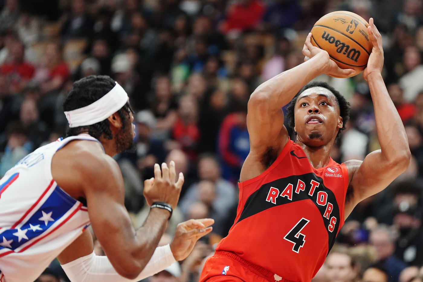 Scottie Barnes leads Raptors past Sixers 115-107; Toronto’s bench steps up