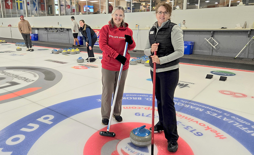 Community Tries Curling at Open House