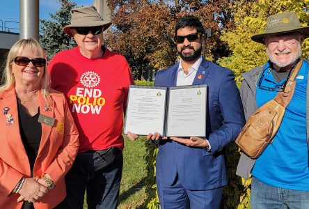 Rotary Leads Push to Eradicate Polio, Flag Raised in Cornwall