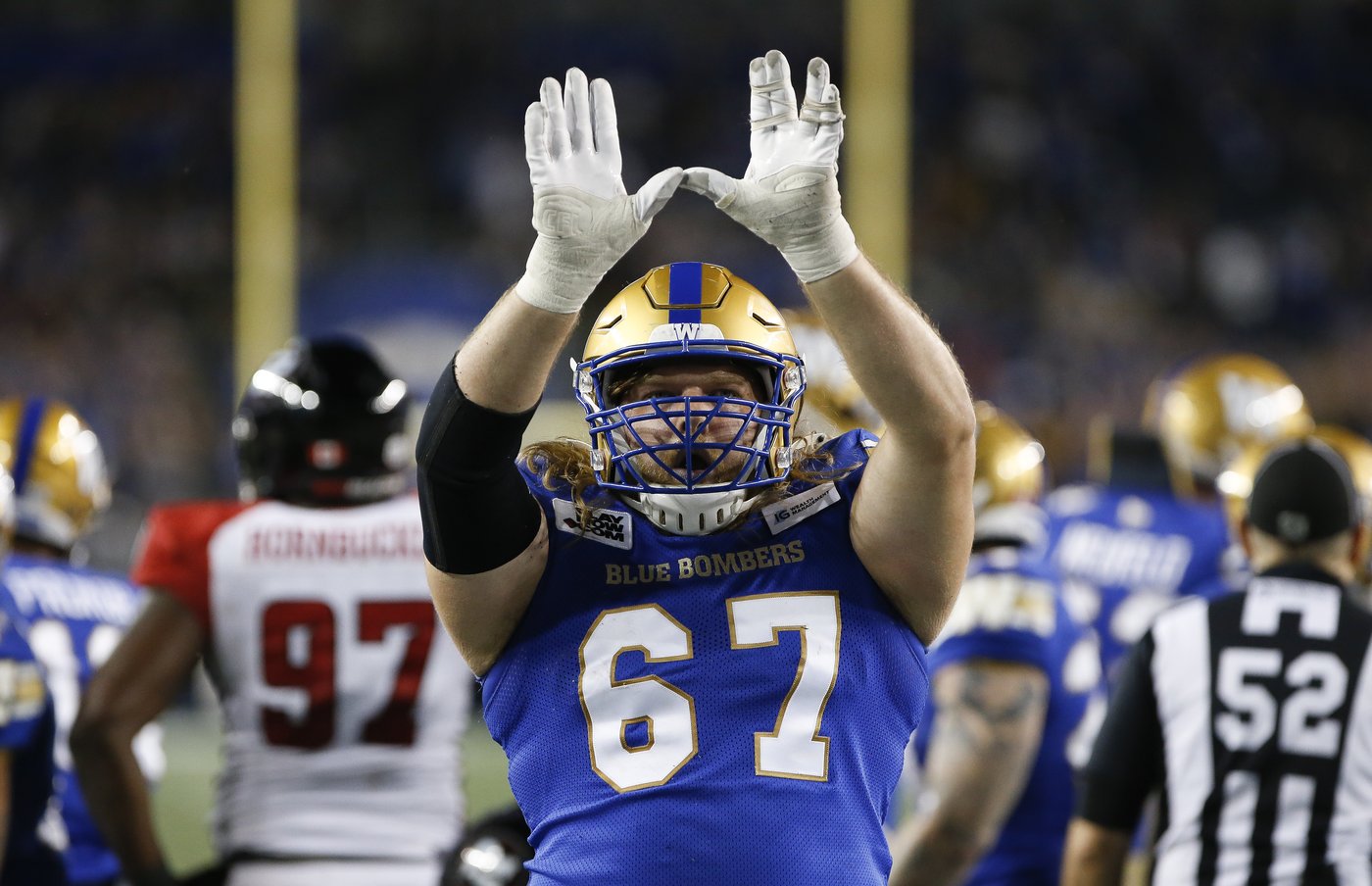 Bombers offensive line faces another tough challenge with Argos defensive front